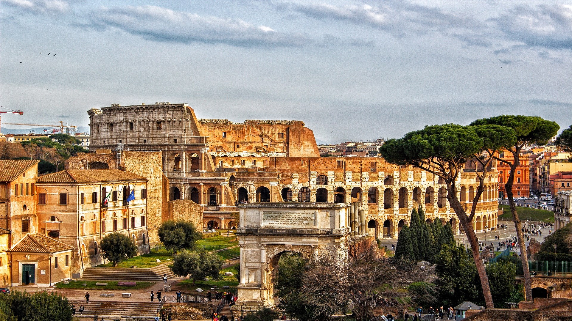 Vistas del Coliseo Romano