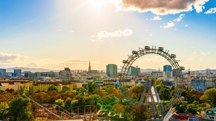 Vista aérea del parque Prater