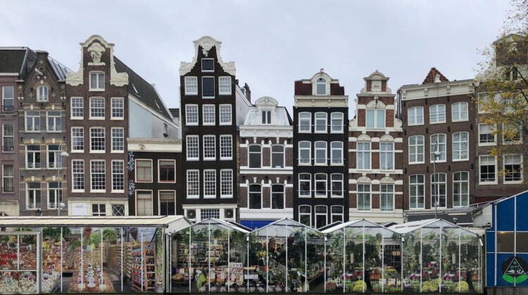 Mercado de las Flores sobre el canal Singel