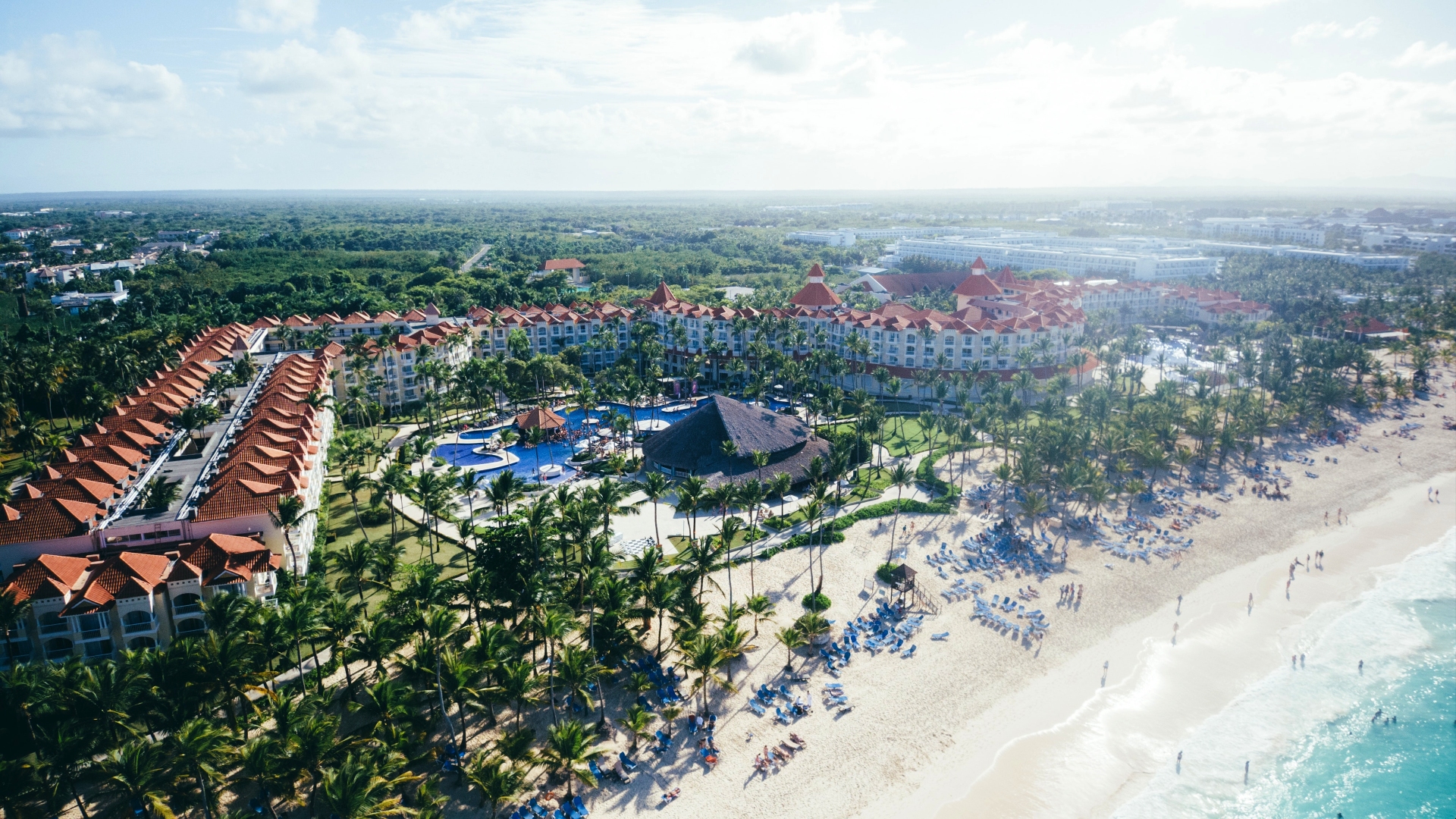 Vista aérea de un resort de Punta Cana