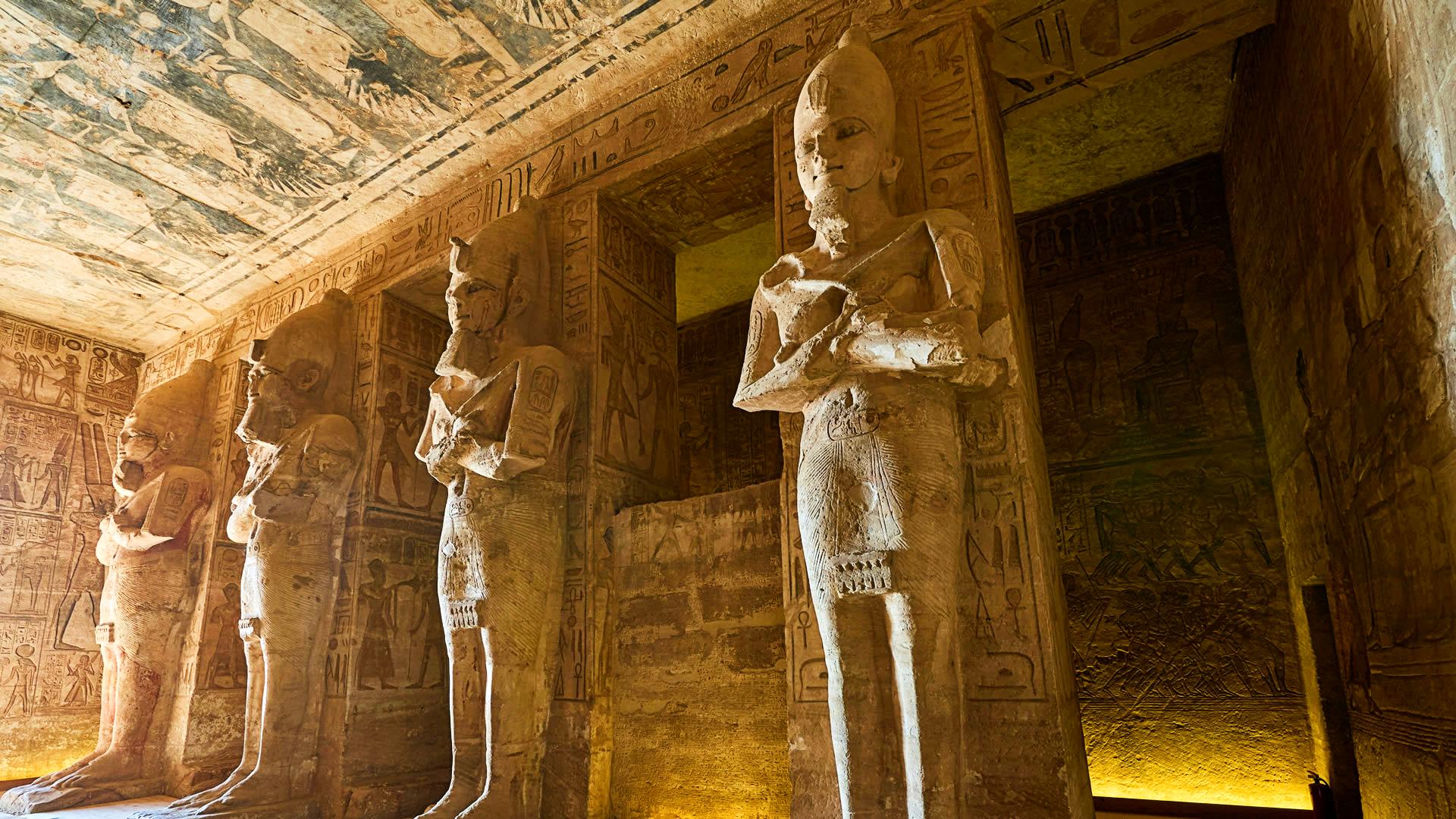 Interior del Templo de Abu Simbel Interior del Templo de Abu Simbel