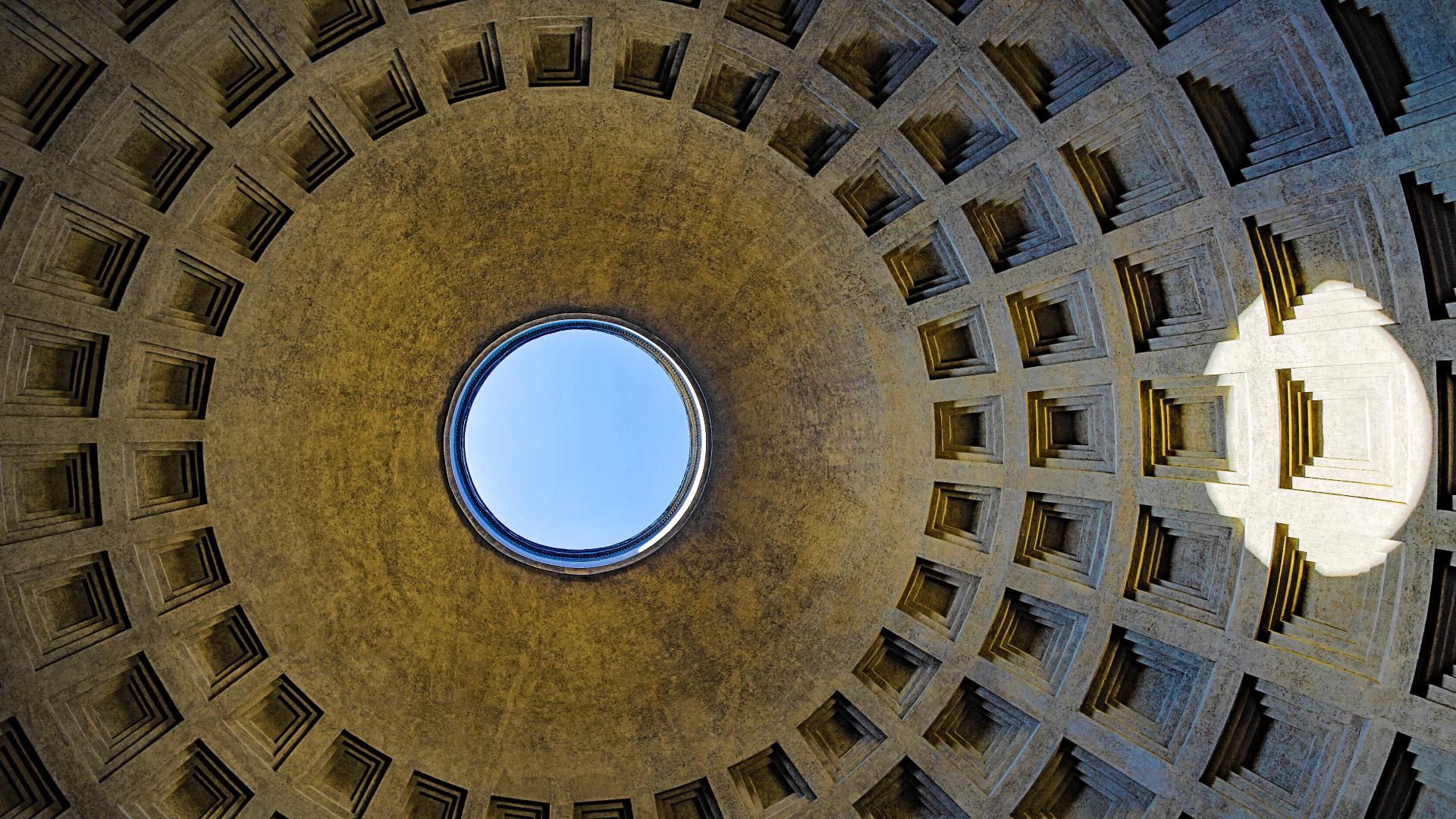 Interior de la cúpula del Panteón de Agripa