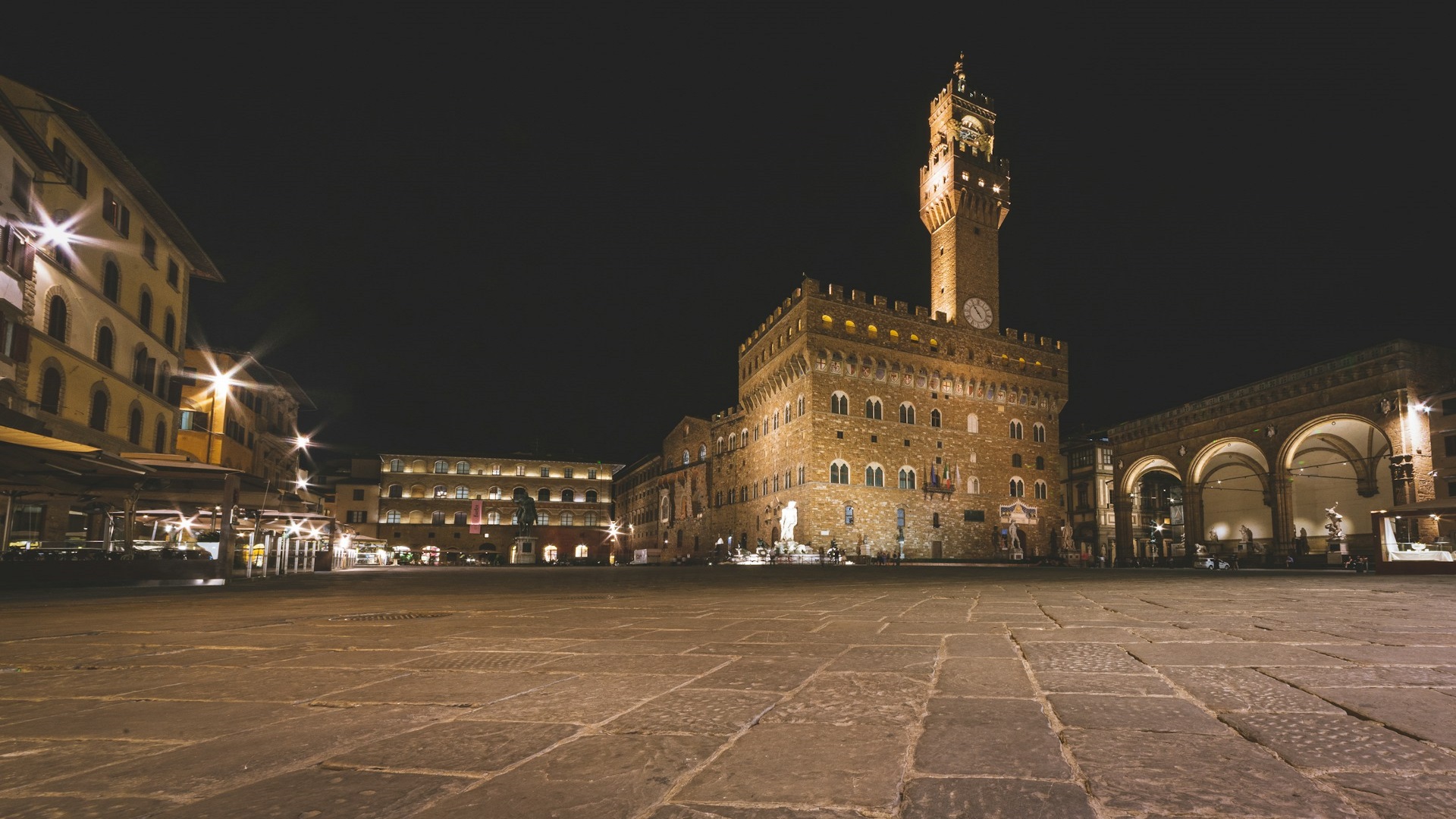 Piazza della Signoria de noche