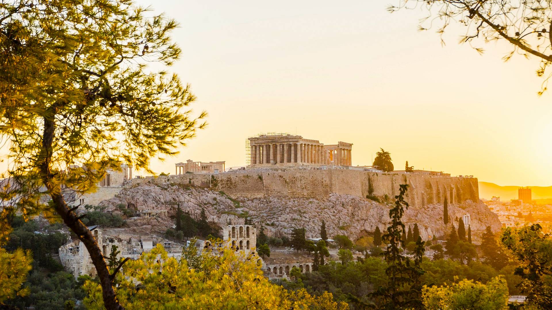 Atardecer en Atenas, Grecia