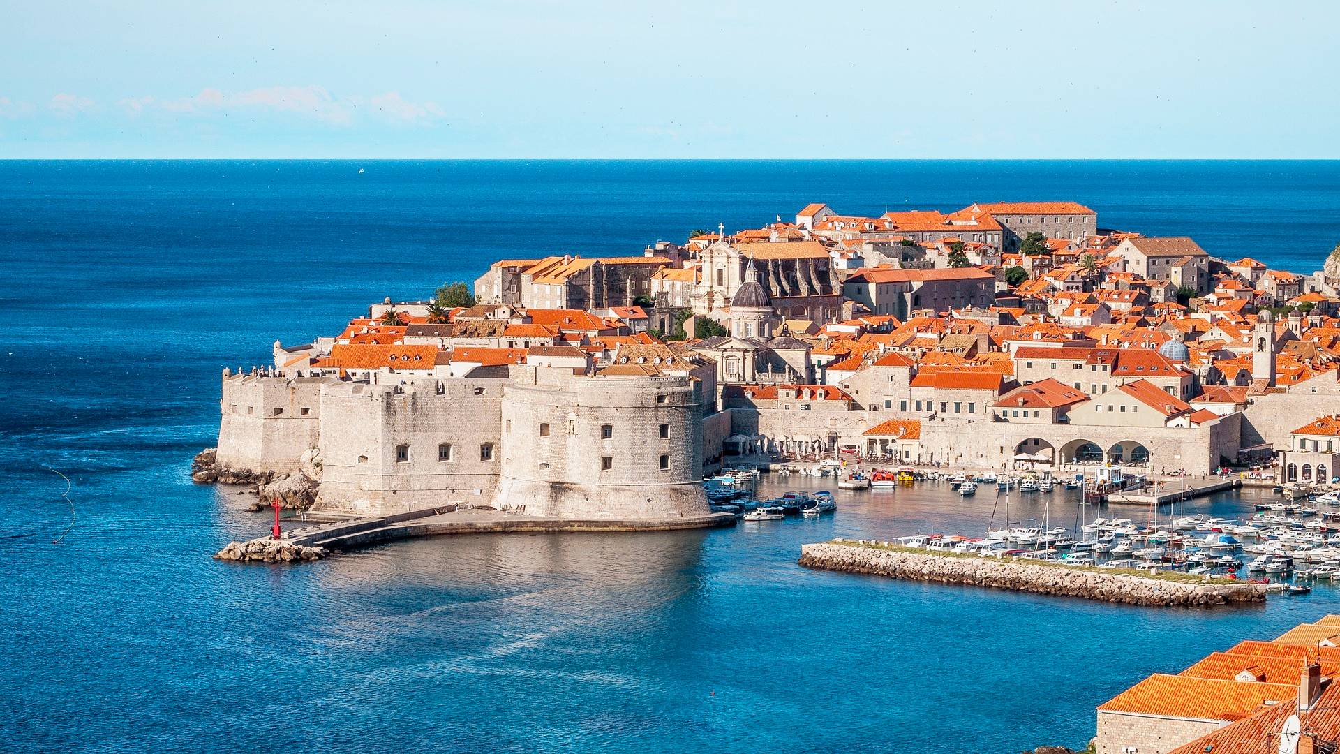 La costa de Dubrovnik, Croacia