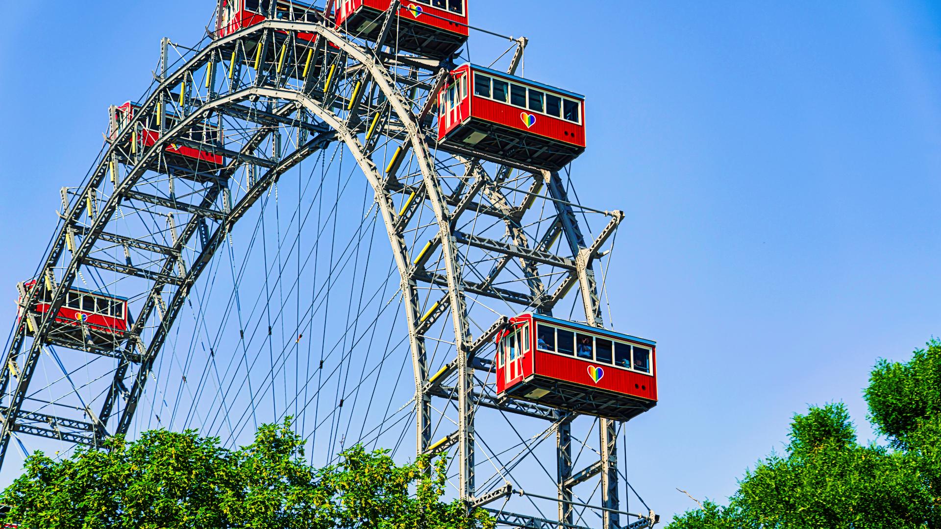 Noria de Viena en el parque Prater