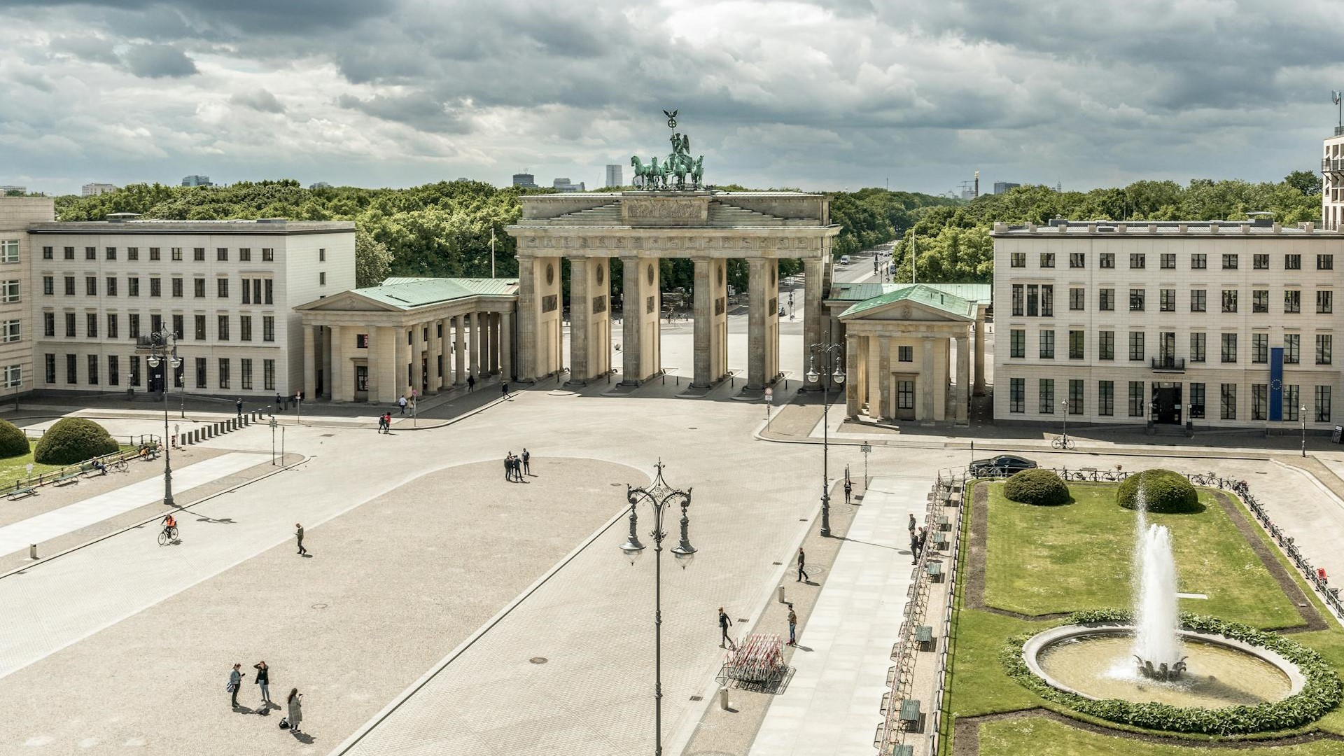 Vista área de la Puerta de Brandenburgo