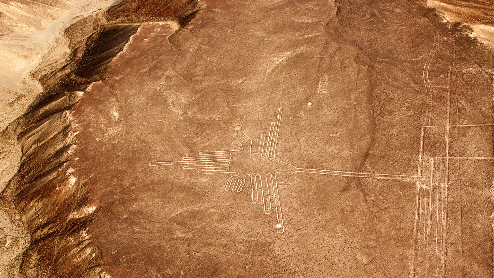 'El colibrí' de las más famosas de las líneas de Nazca