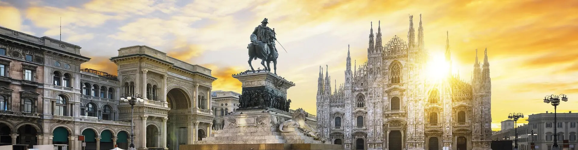 Montaje con la Catedral de Milán