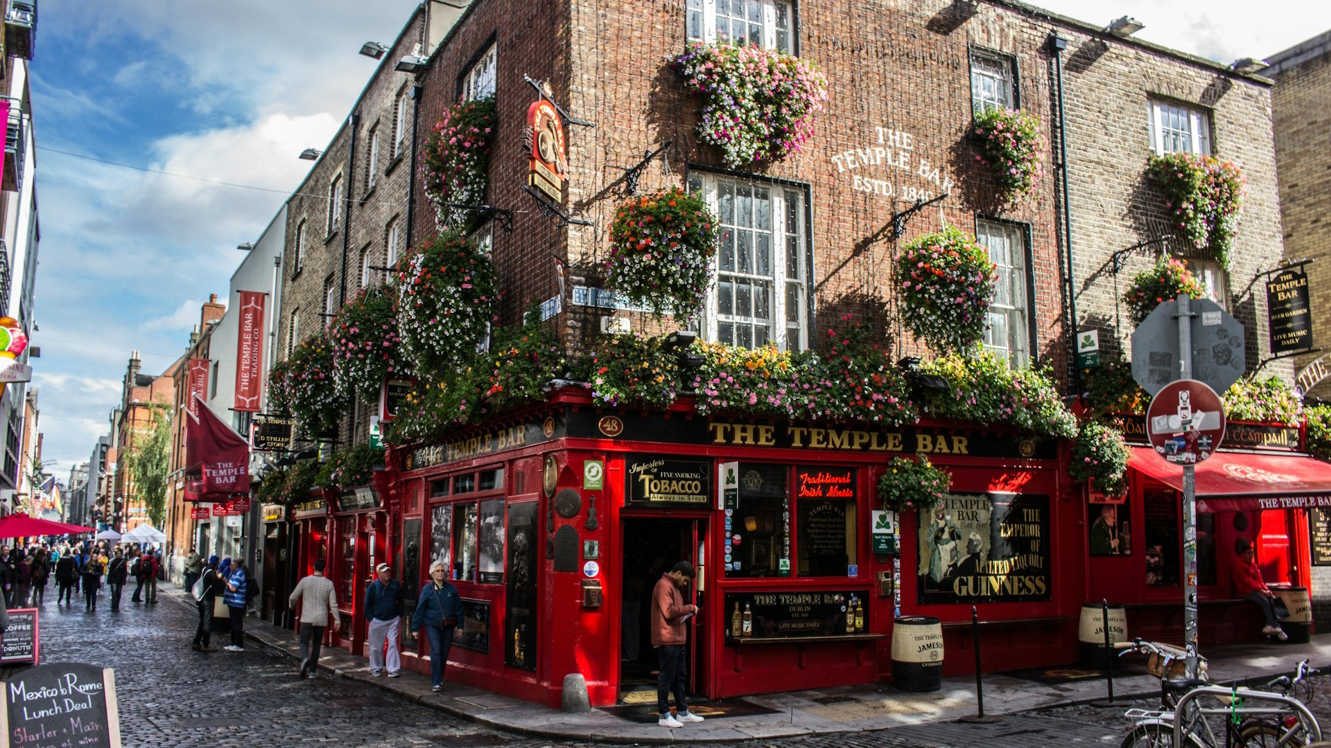 Vistas de la esquina donde está Temple Bar