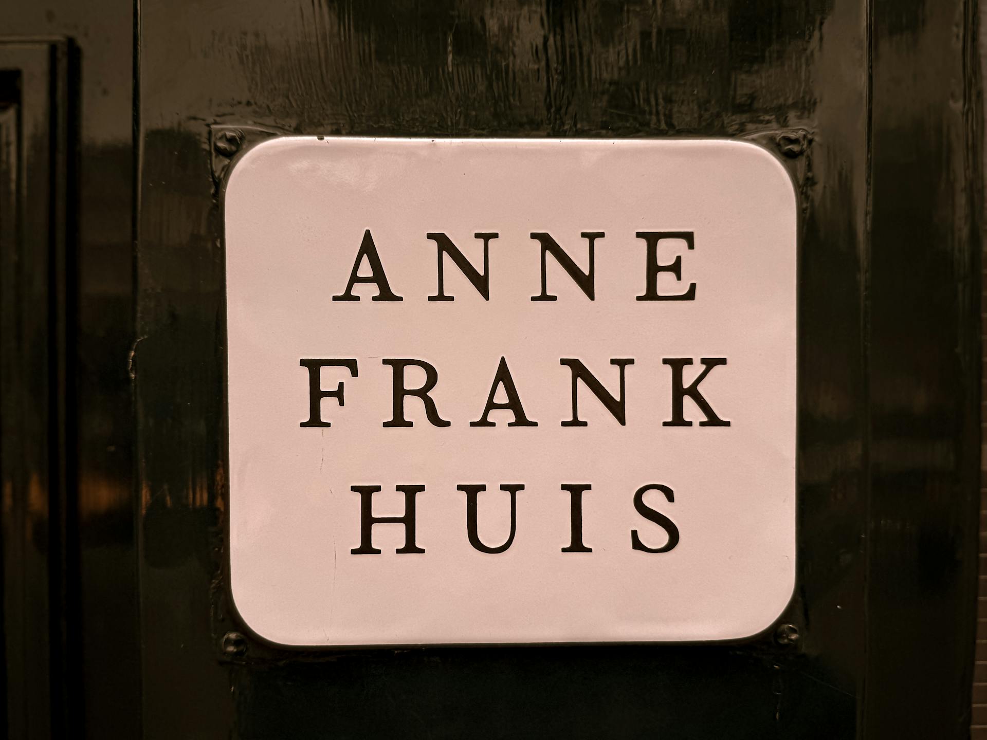 Placa de la Casa de Ana Frank