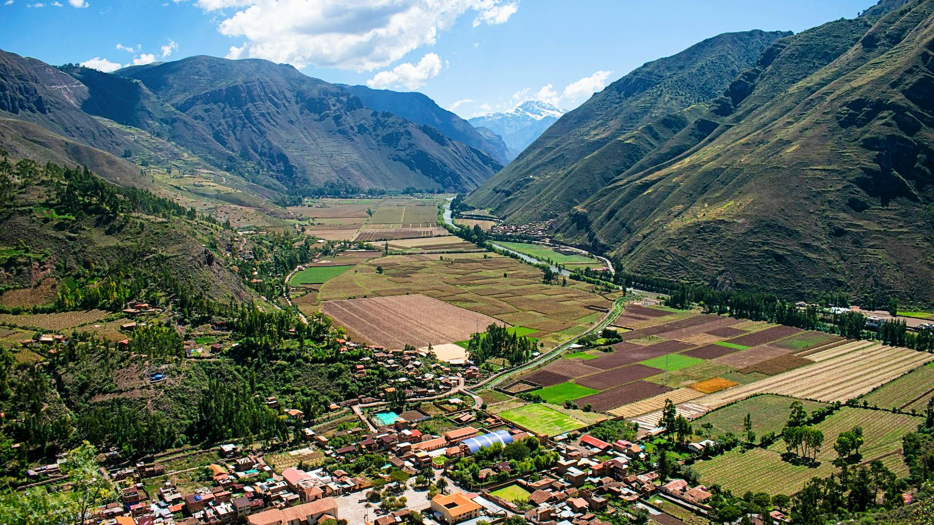 El Valle Sagrado de los Incas a vista de pájaro