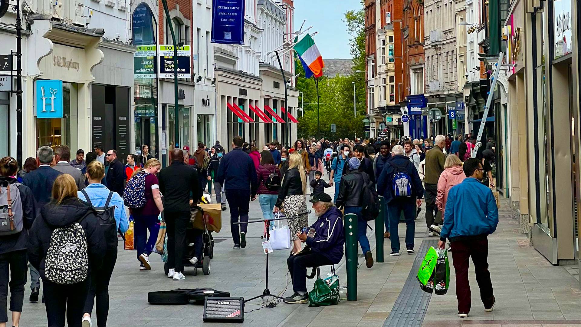 Músicos en Grafton Street