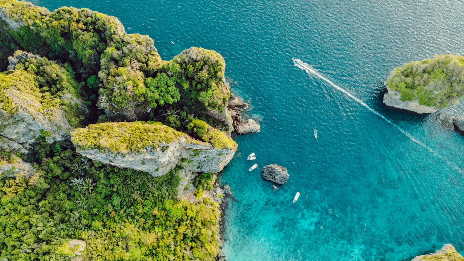 Vista aérea de las Islas Phi Phi