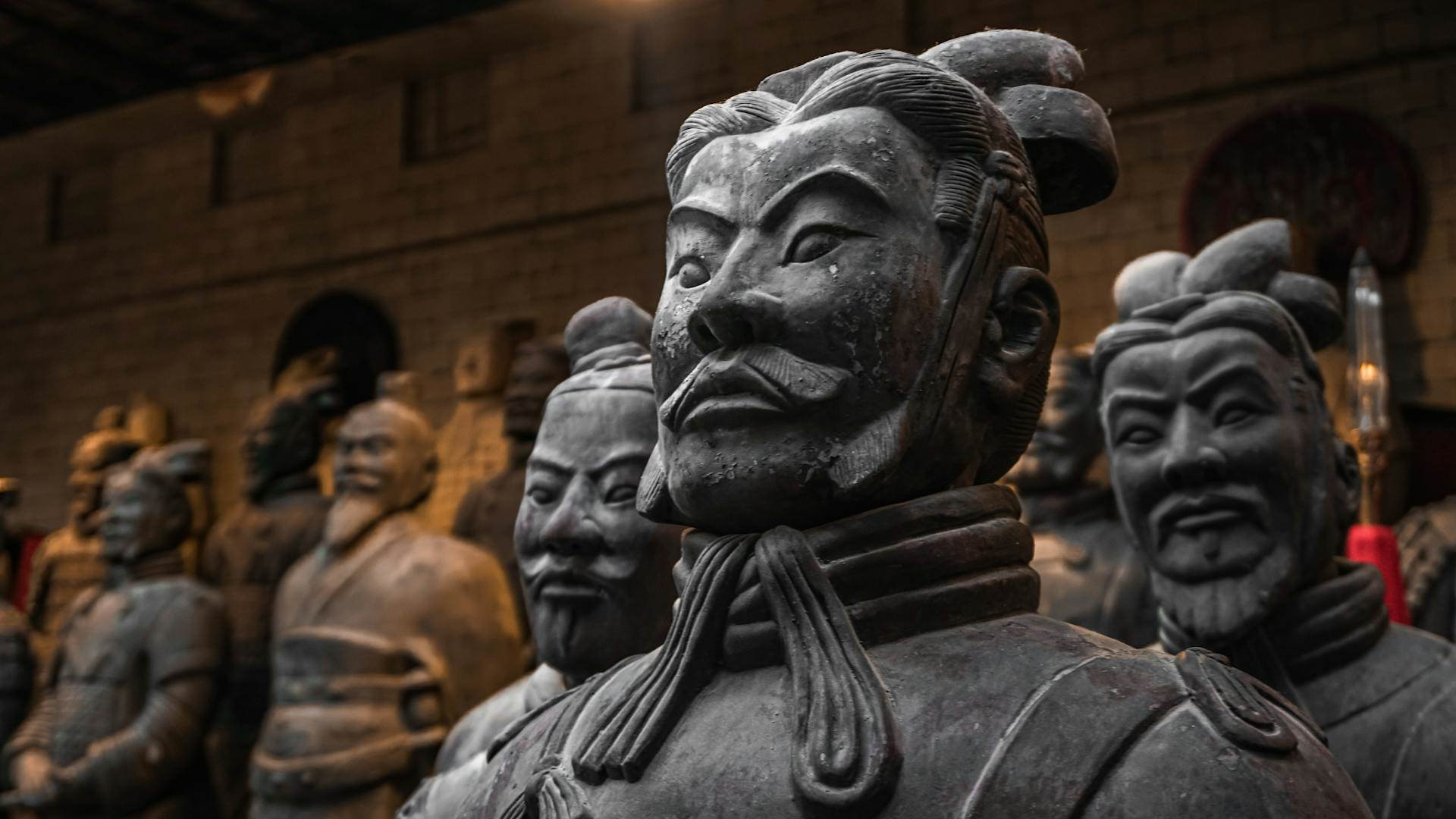 Rostros perfectamente detallados de los Guerreros de Xi'an Rostros perfectamente detallados de los Guerreros de Xi'an