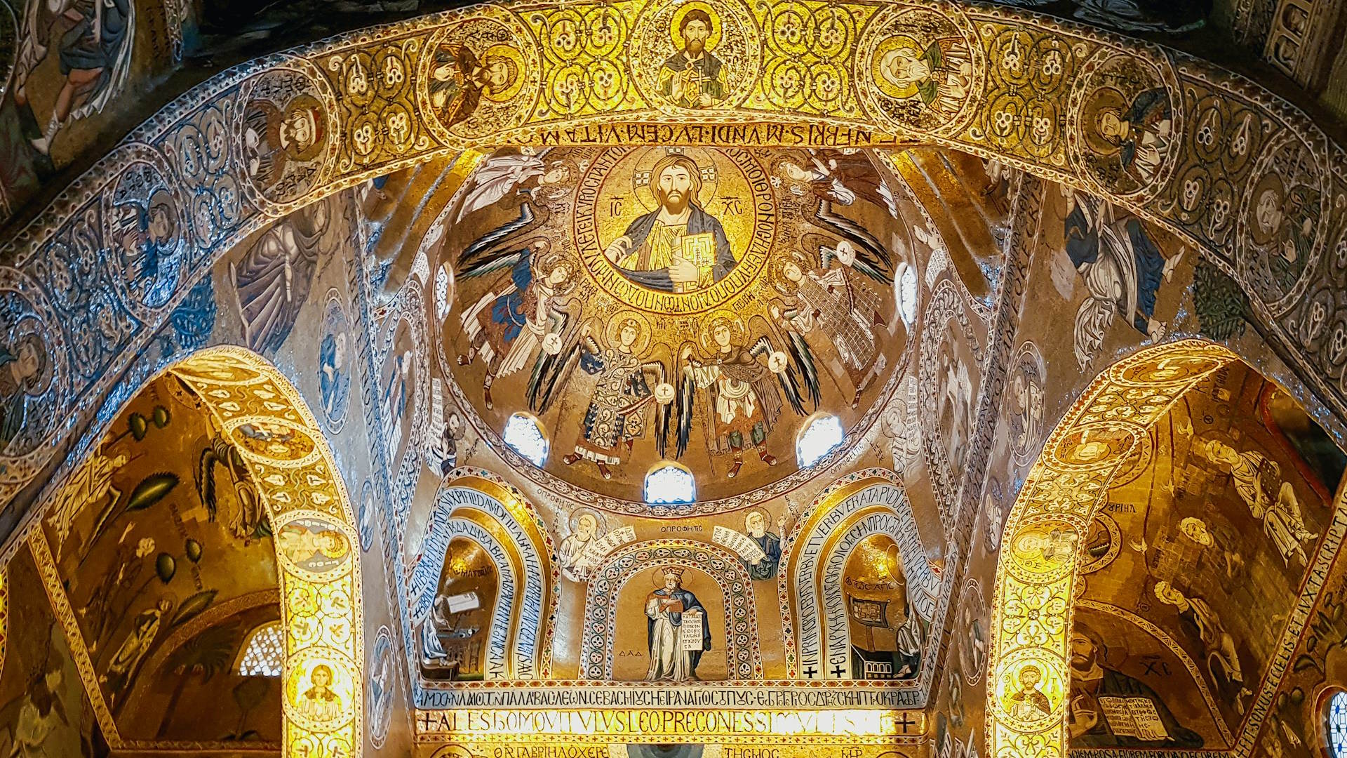 Mosaicos dorados de la Capilla Palatina