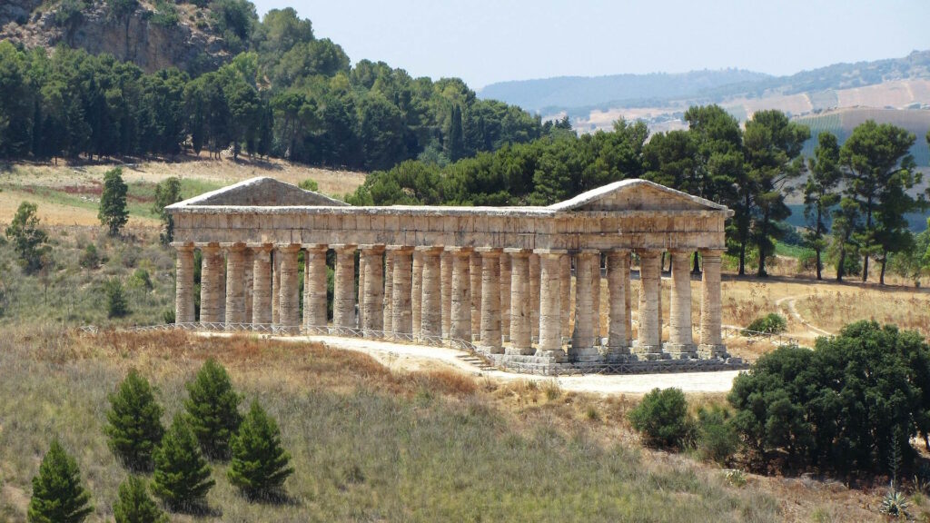 Vista del área donde se encuentra el Templo de Segesta