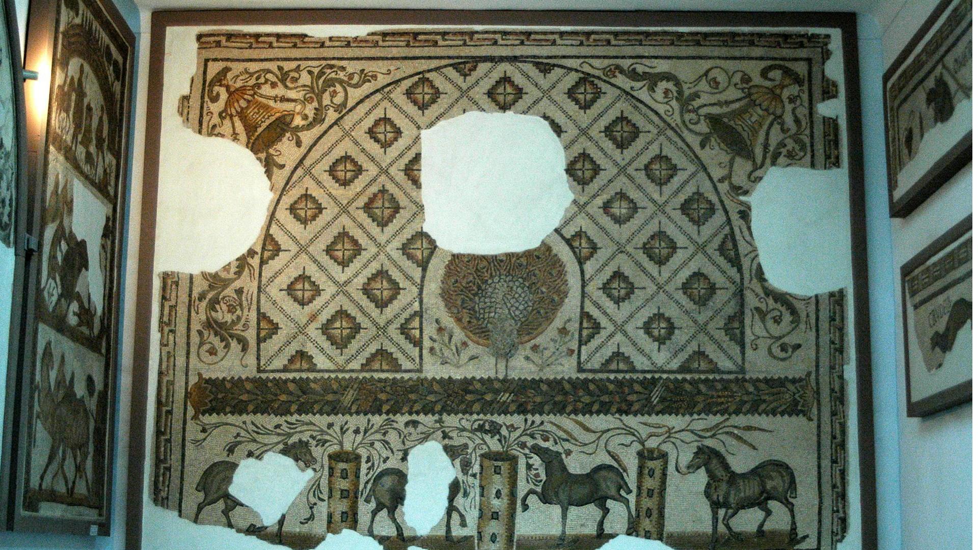 Mosaico romano expuesto en el museo