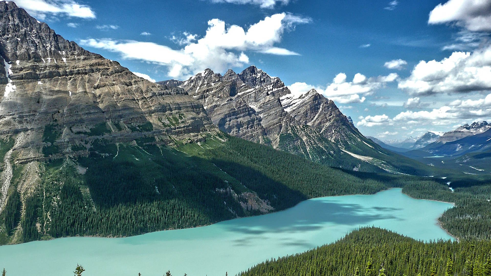 El Lago Peyto y su característico color turquesa