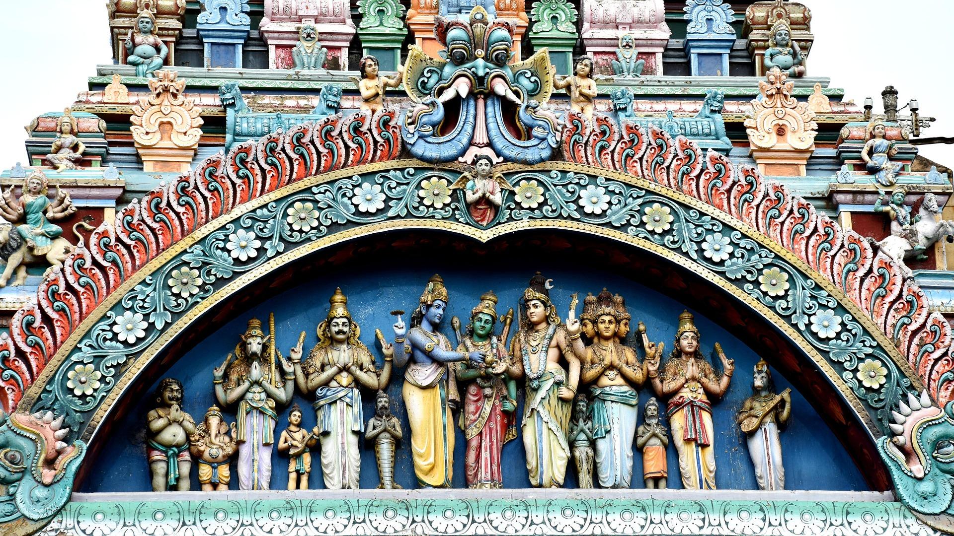 Sección del Templo de Sri Meenakshi Sección del Templo de Sri Meenakshi