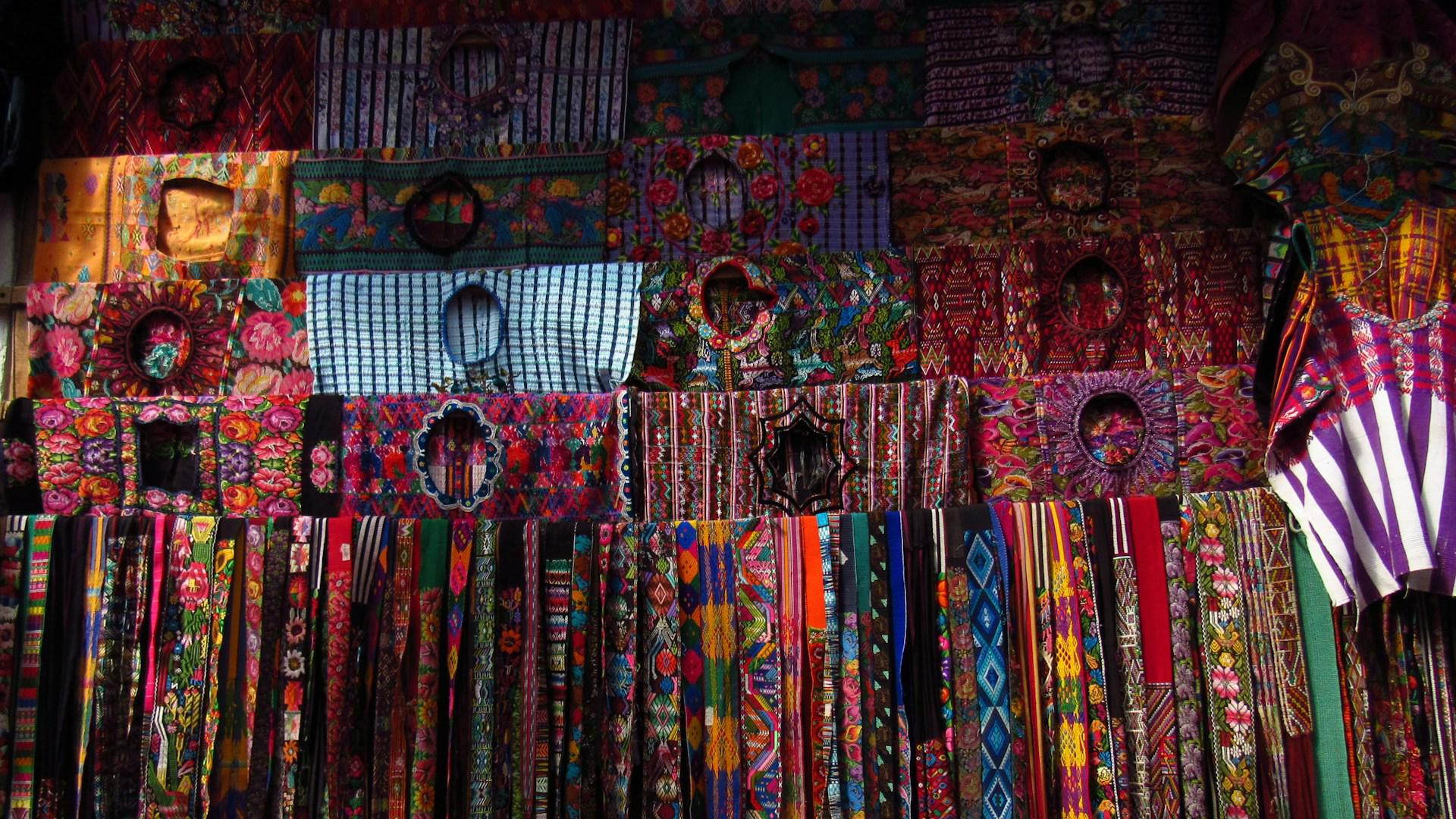 Textiles indígenas del mercado Textiles indígenas del mercado