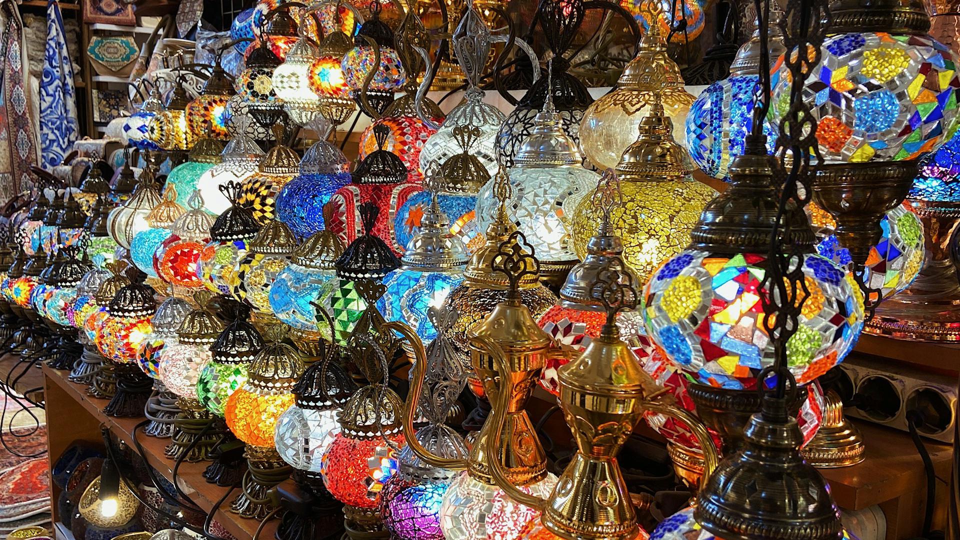 Lámparas de vidrio del Gran Bazar